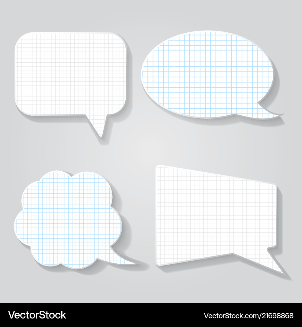 Retro Speech Bubbles Set Vector Image