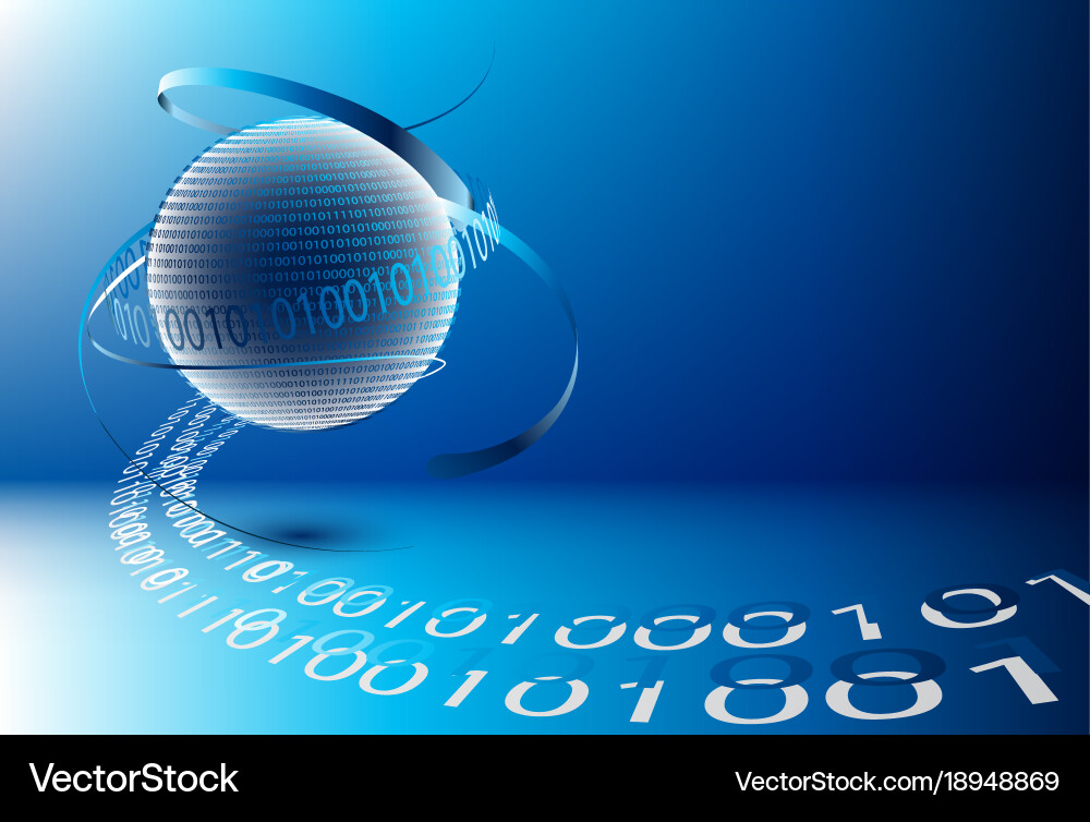 Abstrakte Binärcode Globe Vektorbild