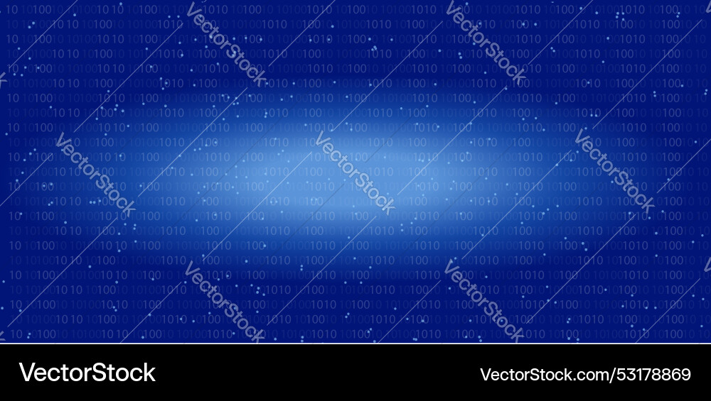 Binary code abstract background with digital data vector image