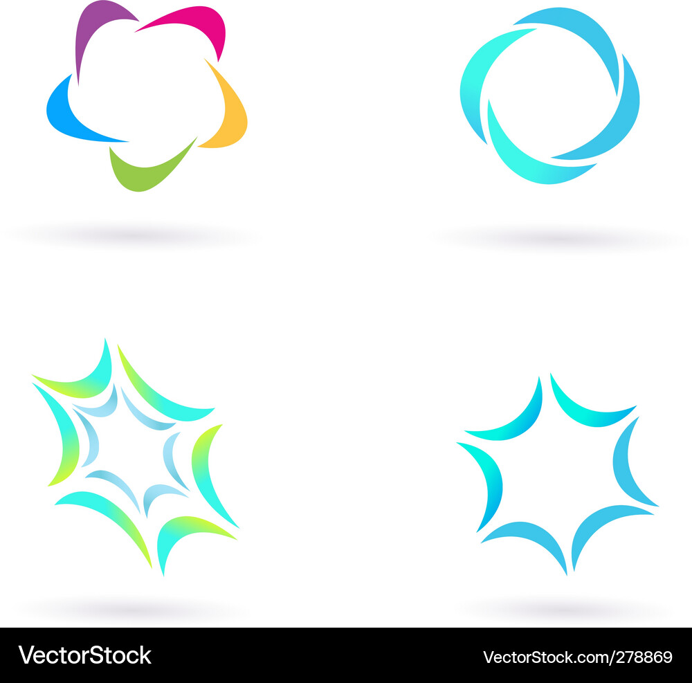 Circular Icon Set Vector Image