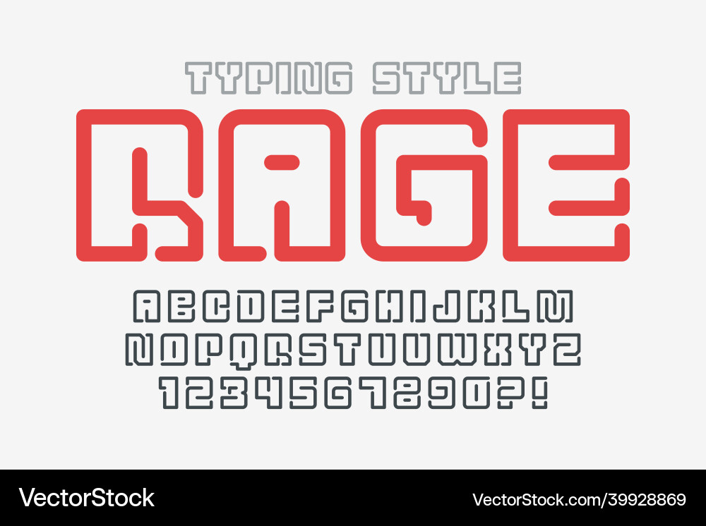 Futuristic display letters design dynamic Futuristic display letters design dynamic vector image