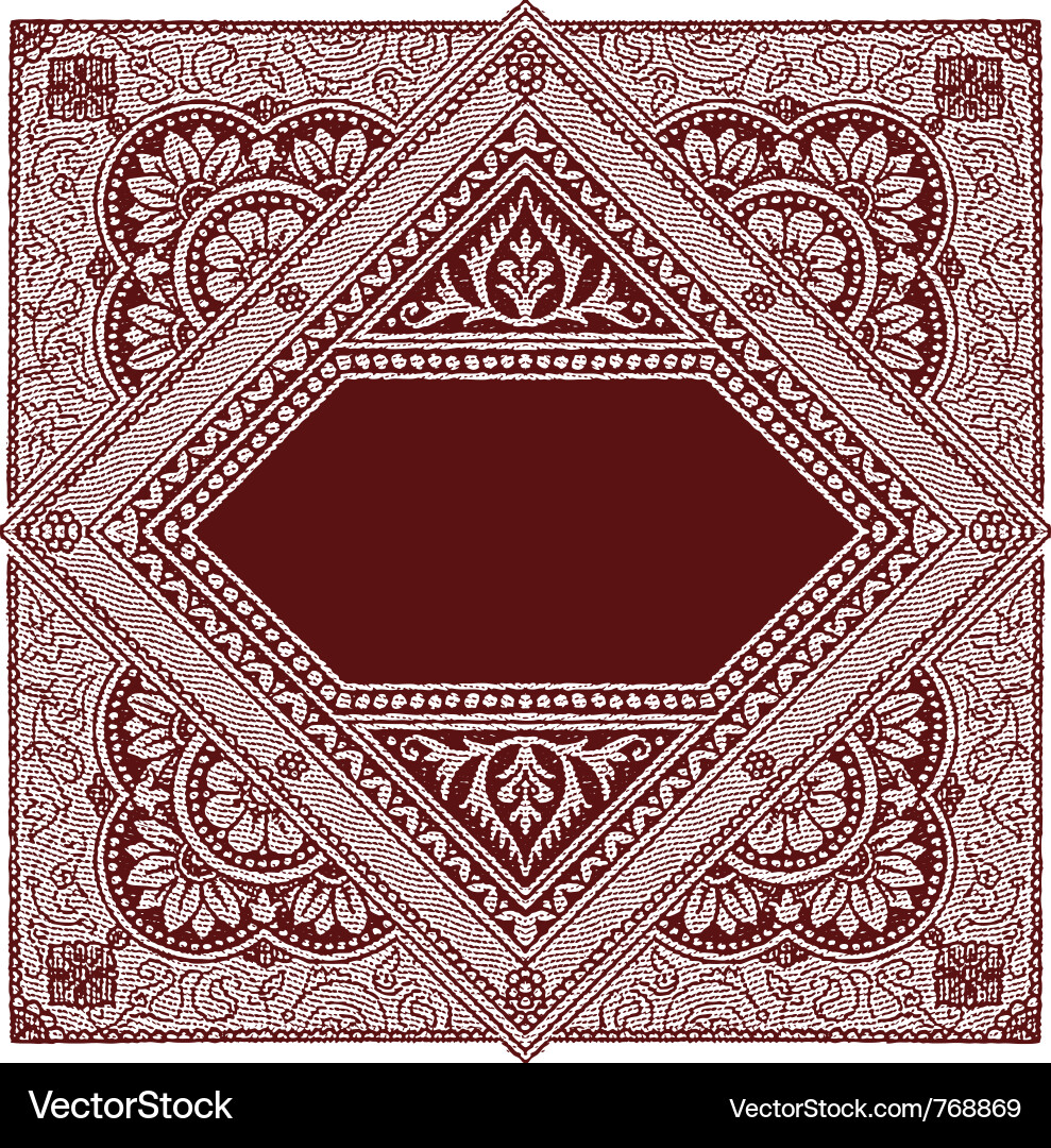 Grapes & Damask Pattern vector image