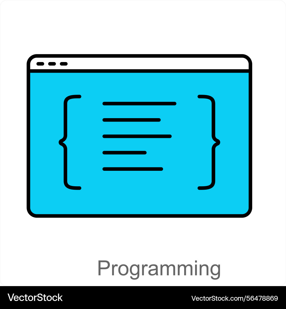 Programming icon concept vector image