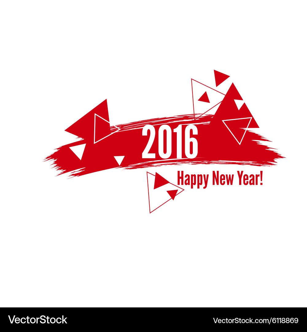 Watercolor New Year Smear Vector Image