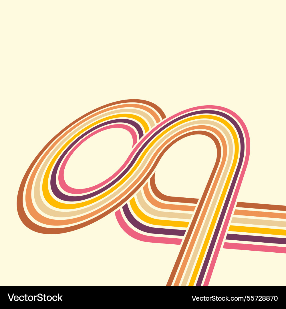 Colorful linear pattern of colored lines in retro Vector Image