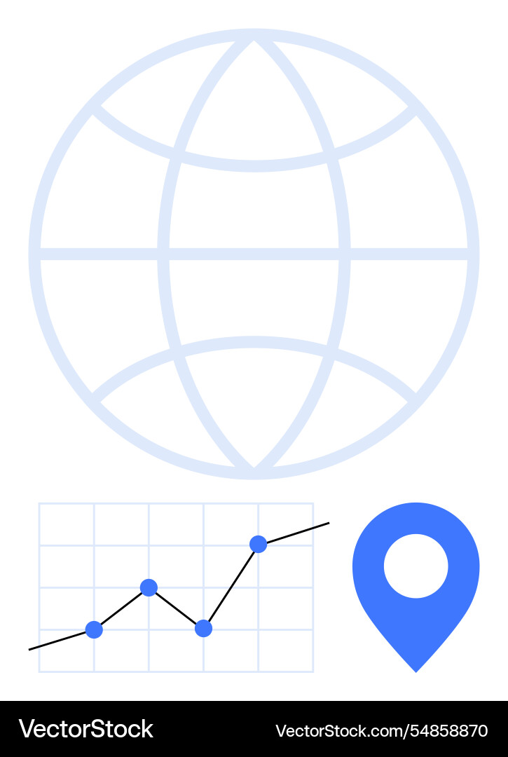 Global connectivity with data analytics Global connectivity with data analytics vector image