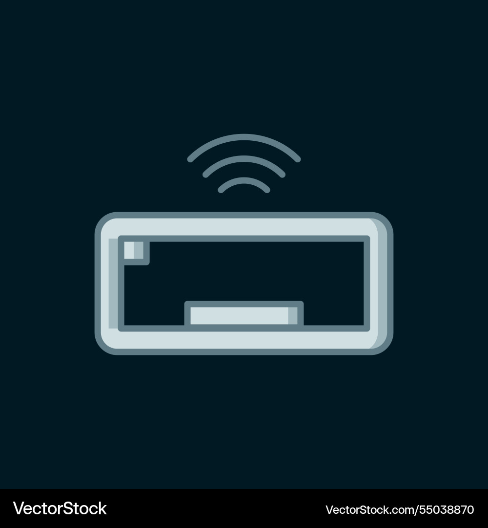 Line computer keyboard icon isolated on black Line computer keyboard icon isolated on black vector image