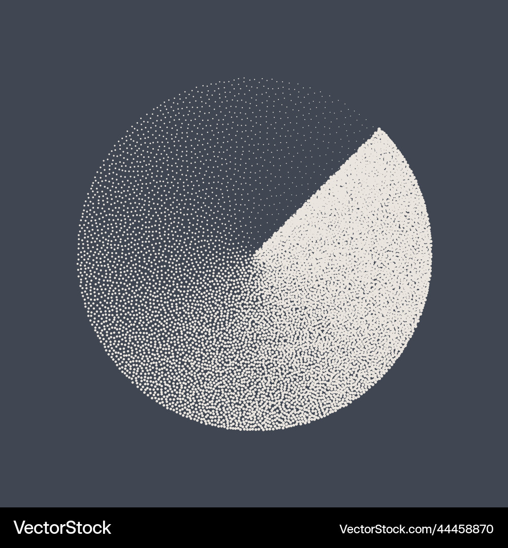 Round shaped dotted object stipple elements Round shaped dotted object stipple elements vector image