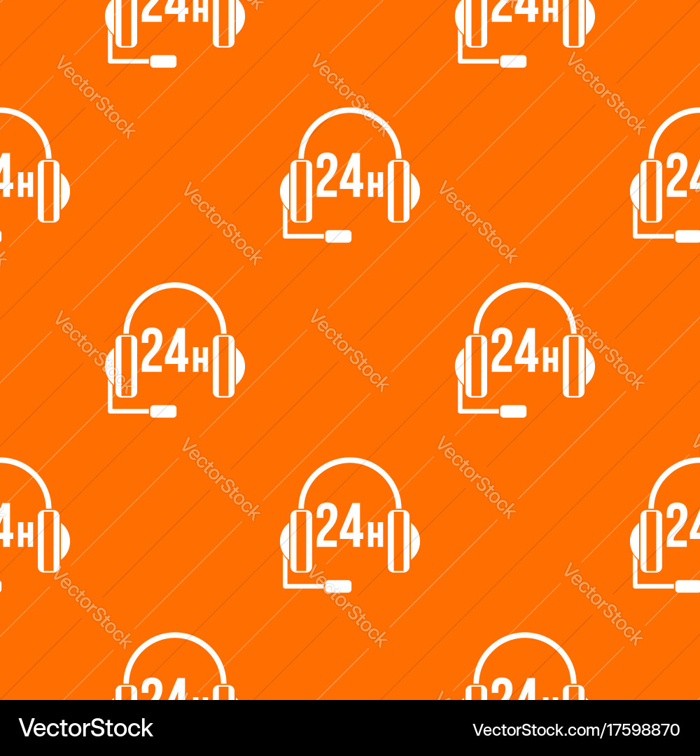 Support 24 hours pattern seamless Vector Image