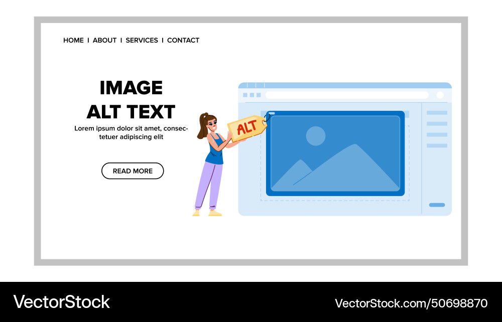 Web image alt text Vector Image