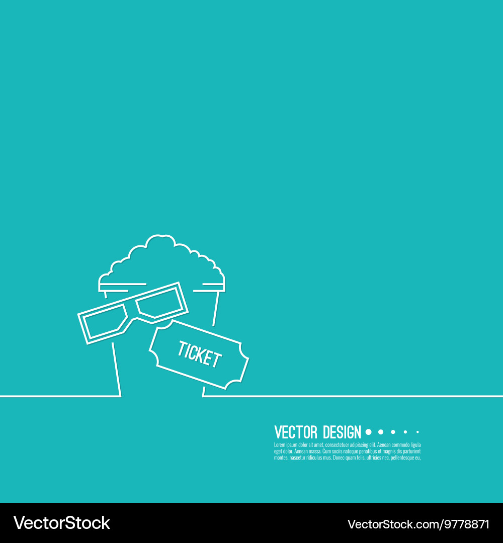 Abstract background with popcorn vector image