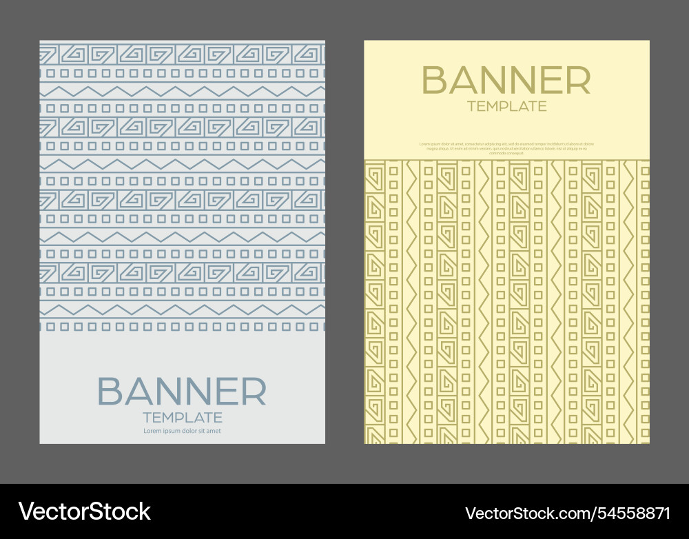 Design is patterned in an ethnic style a template Design is patterned in an ethnic style a template vector image
