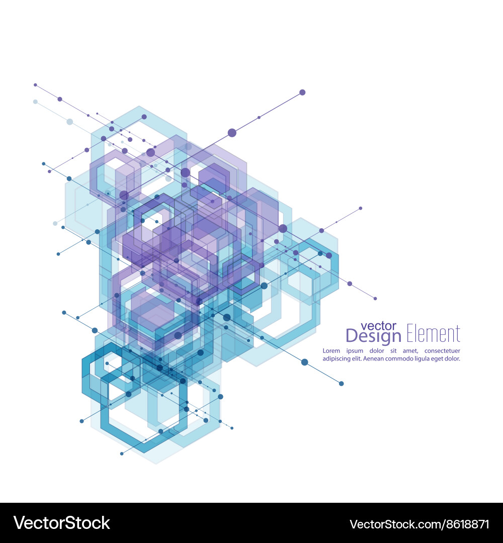 Modern Data Network Background vector image
