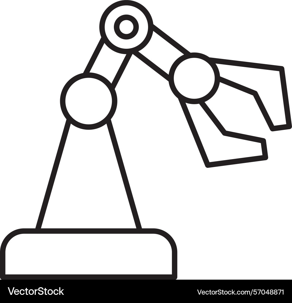 Robot arm line icon design Vector Image