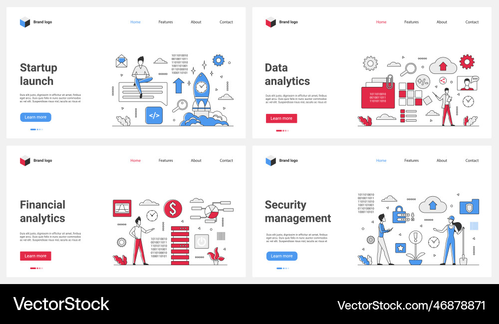 Startup launch and financial data analytics Startup launch and financial data analytics Vector Image