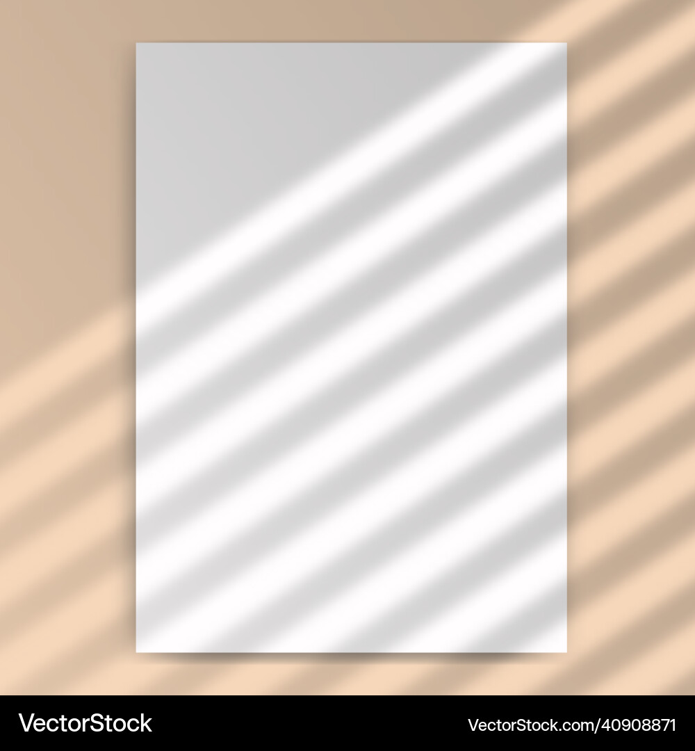 Vertical mock up of empty paper blank reflected Vertical mock up of empty paper blank reflected vector image