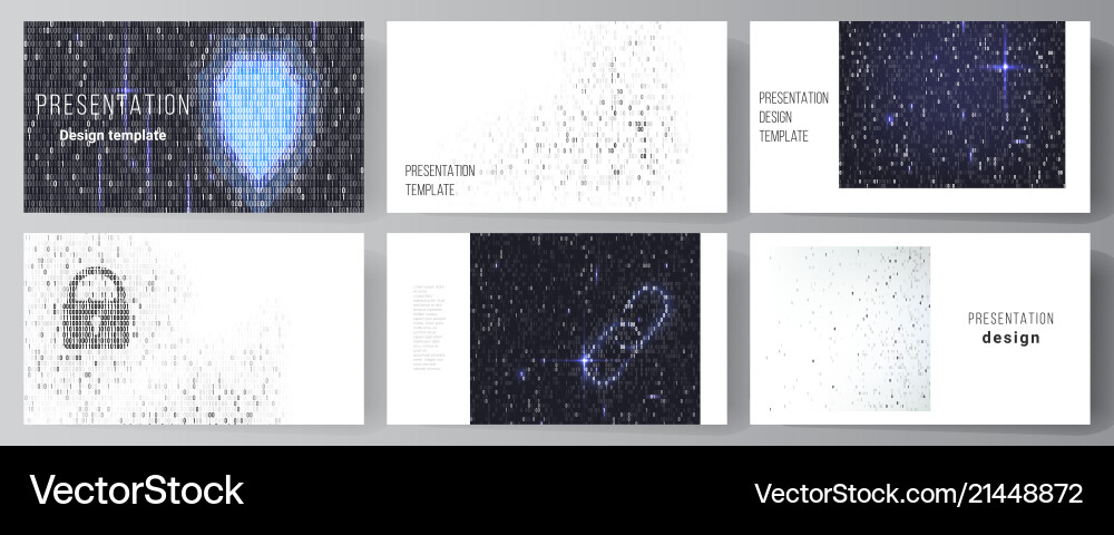 Abstract Binary Code Layout Vector Image