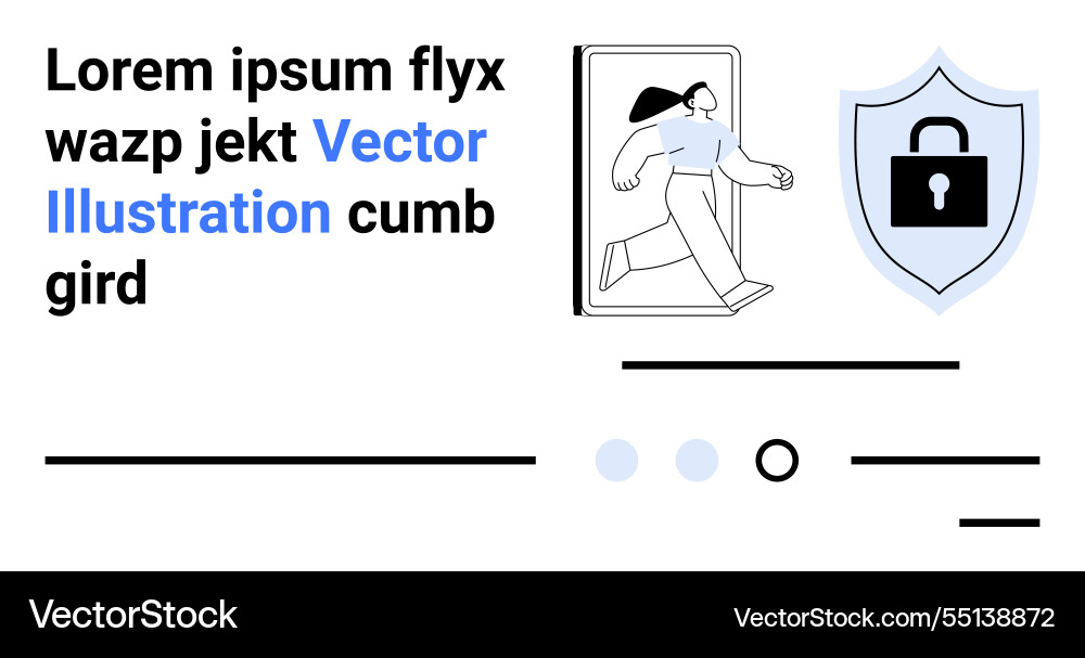Cybersecurity landing page with animated character Cybersecurity landing page with animated character vector image