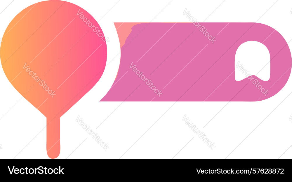 Gradient speech bubble pin communication marker vector image