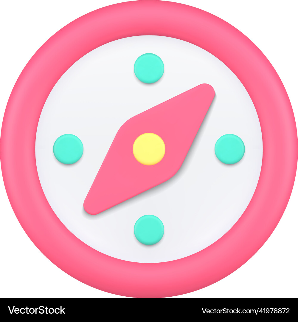 Minimalist retro compass with arrow for geography Vector Image