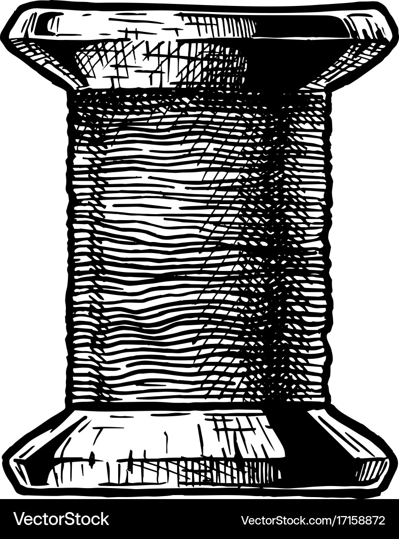 Sewing thread bobbin Royalty Free Vector Image