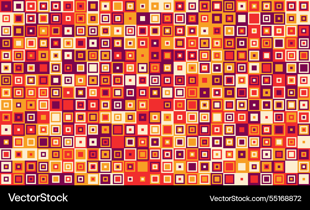 Textured cube pattern with colourful tiles vector image