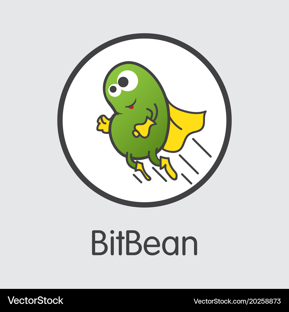 Bitbean crypto currency - graphic symbol – Royalty-Free Vector | VectorStock