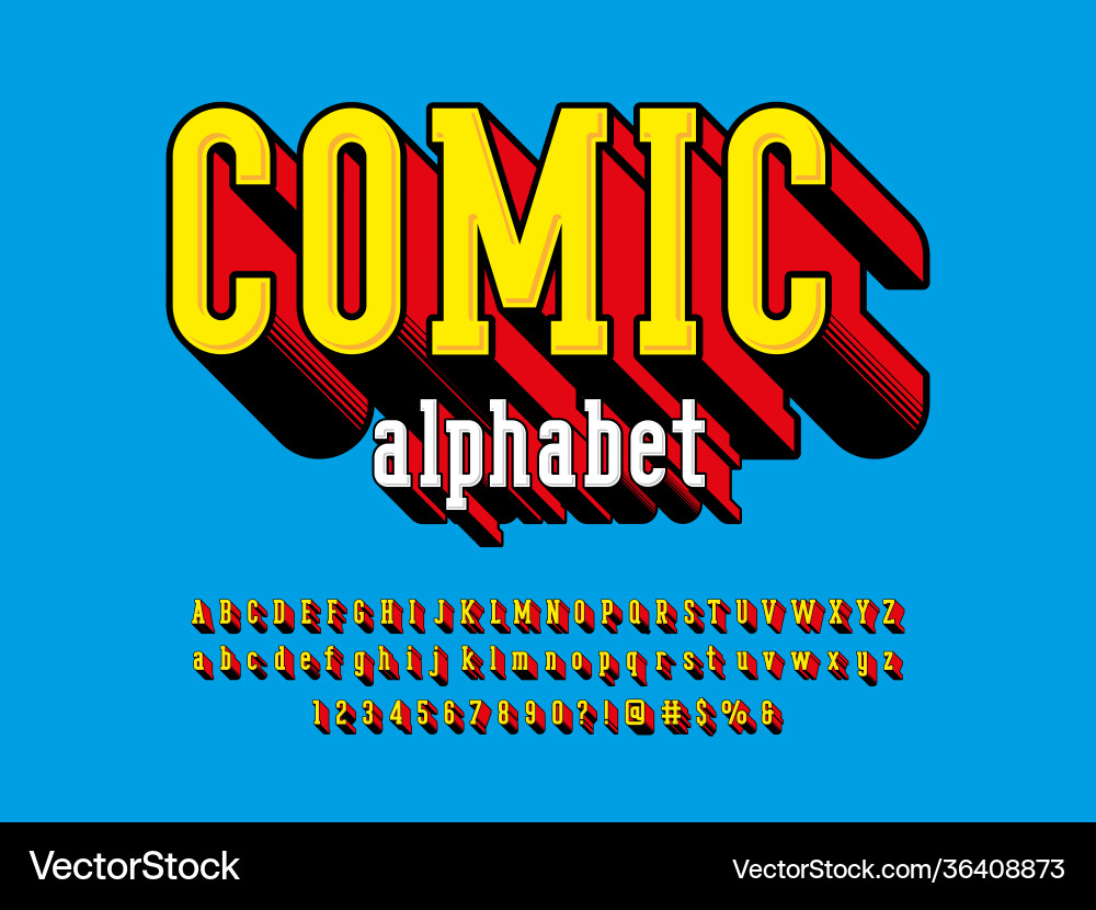 Comical font Vector Image