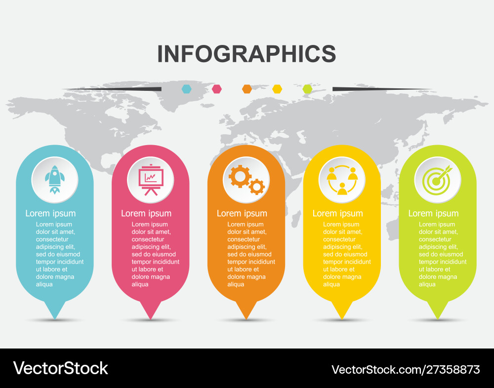 Infographic design template for business elements Infographic design template for business elements Vector Image