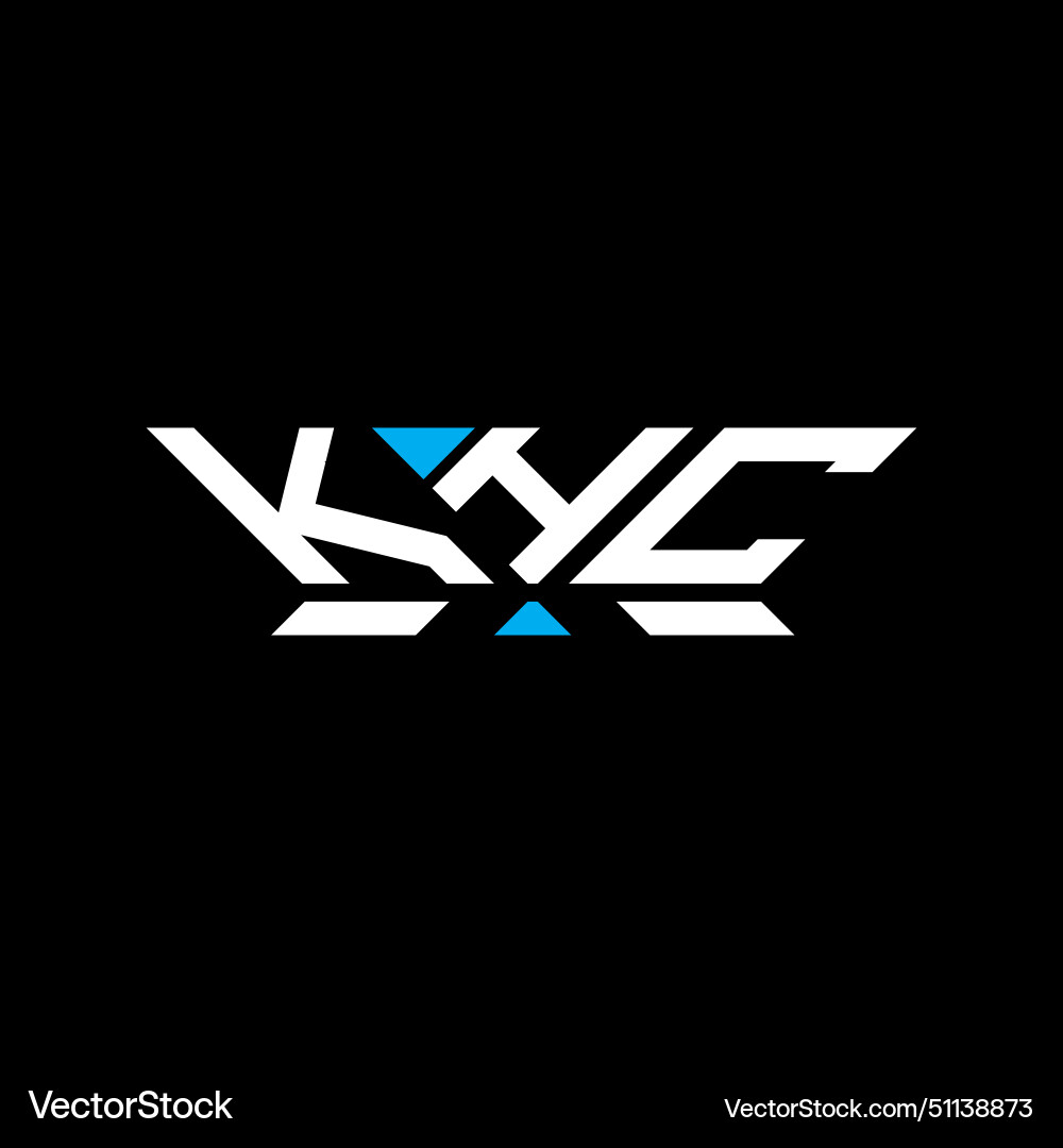 Khc letter logo design khc simple and modern logo Vector Image