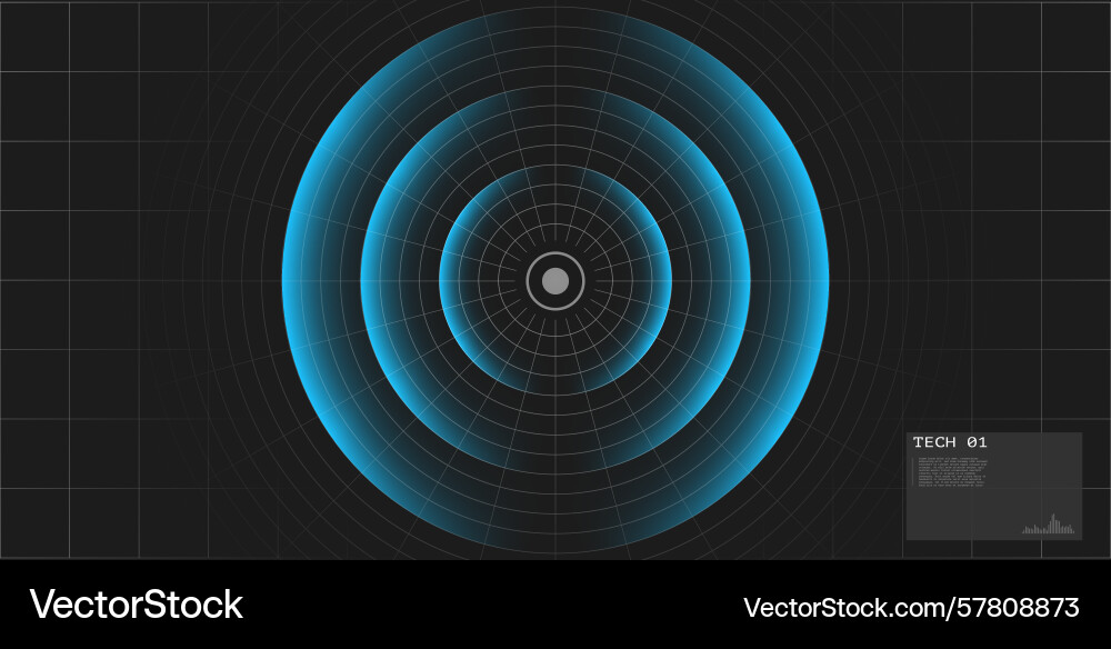 Radar screen wifi range sound wave signal vector image