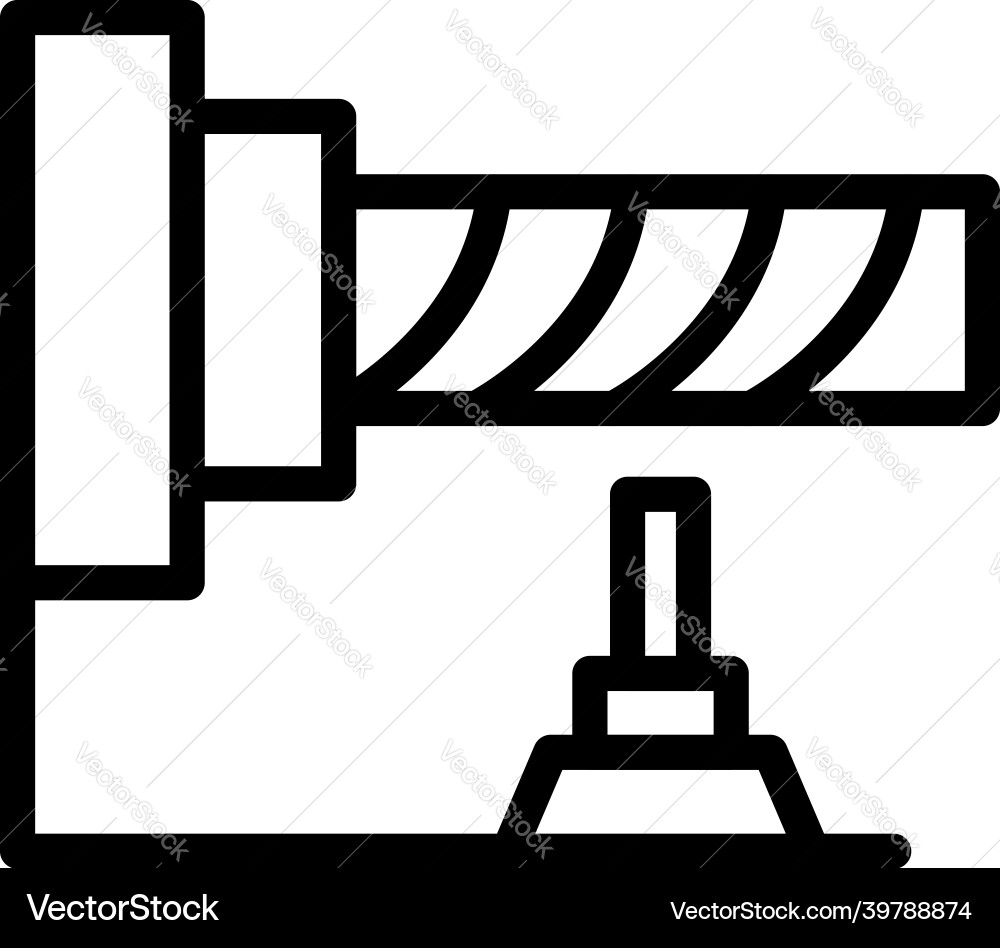 Cnc machine tool icon outline lathe Vector Image