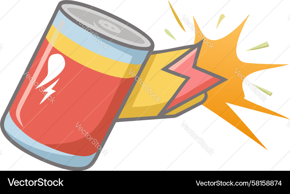 Exploding Soda Can Burst Vector Image