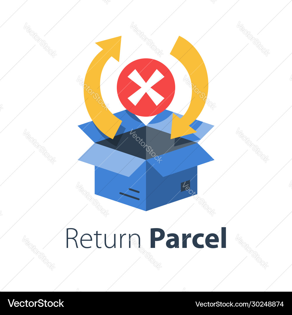 Mixed Up Delivery Order - Return Request Vector Image