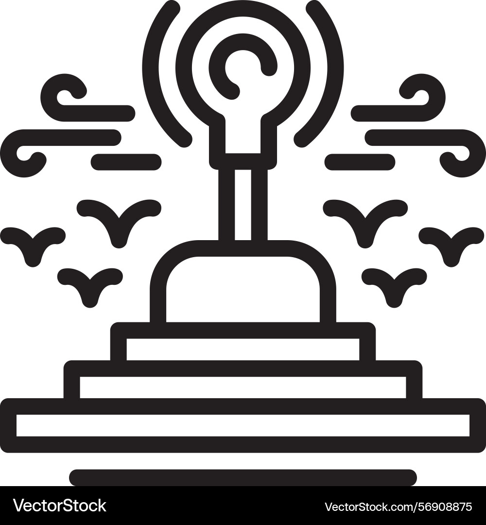 Gearshift linear style icon design Vector Image