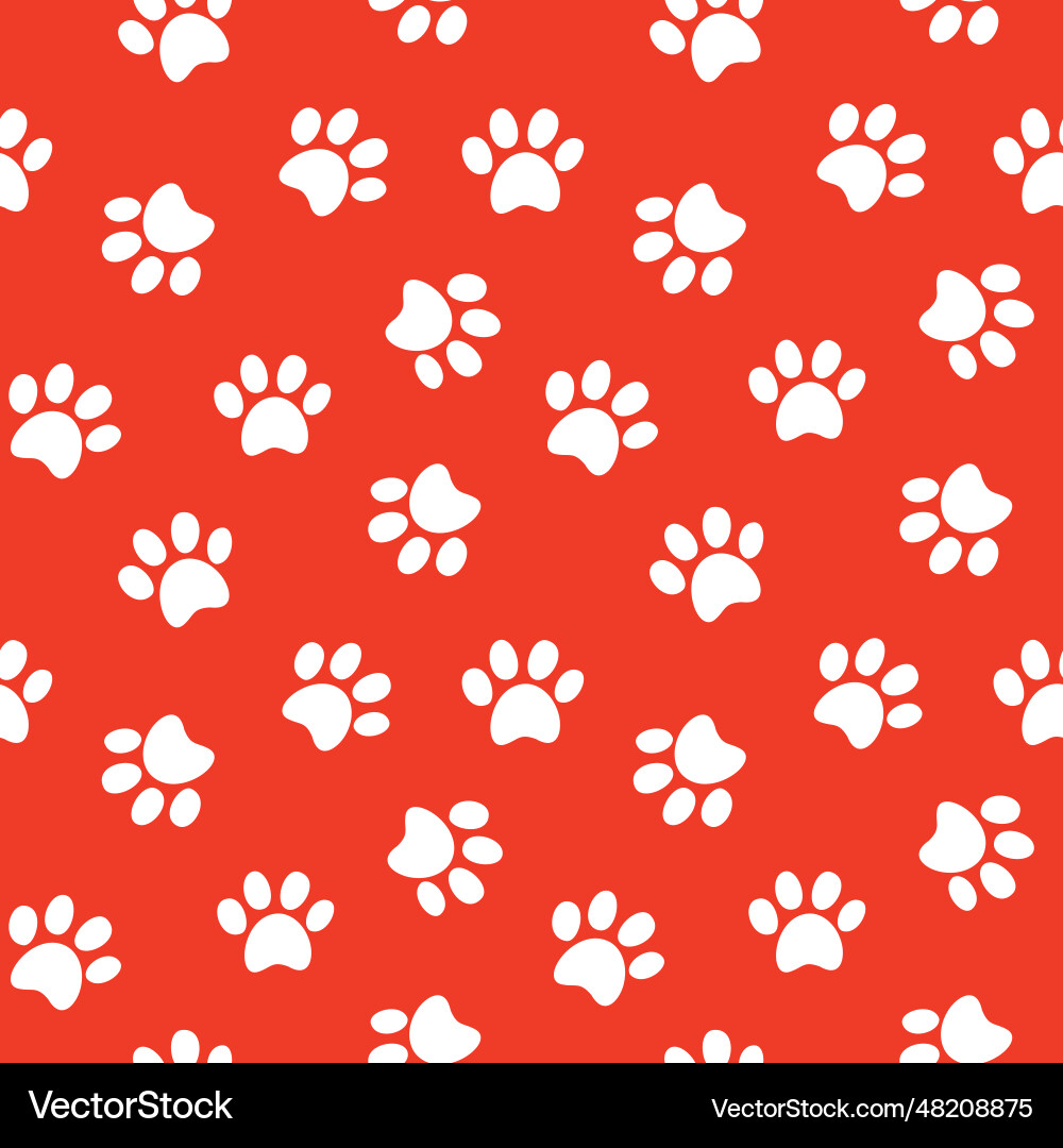 Paw print seamless pattern Paw print seamless pattern vector image