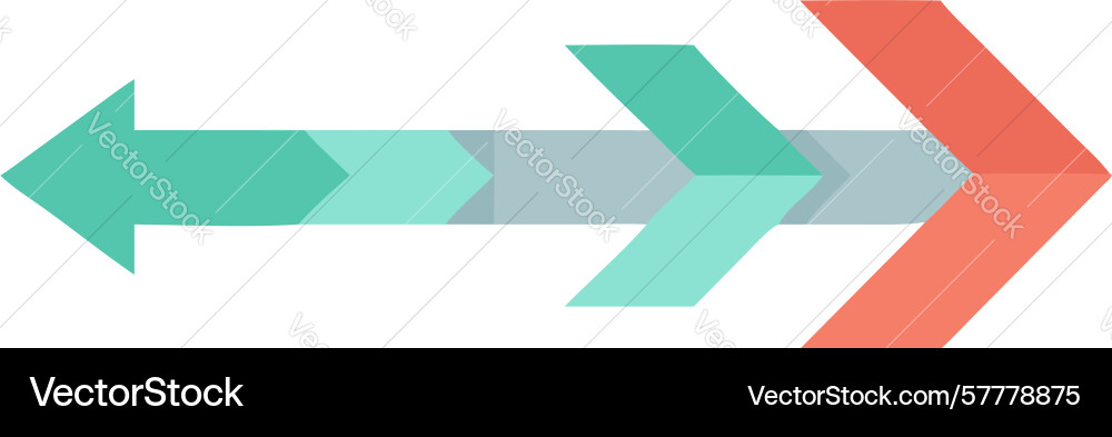 Zigzag arrow icon for dynamic or unpredictable vector image
