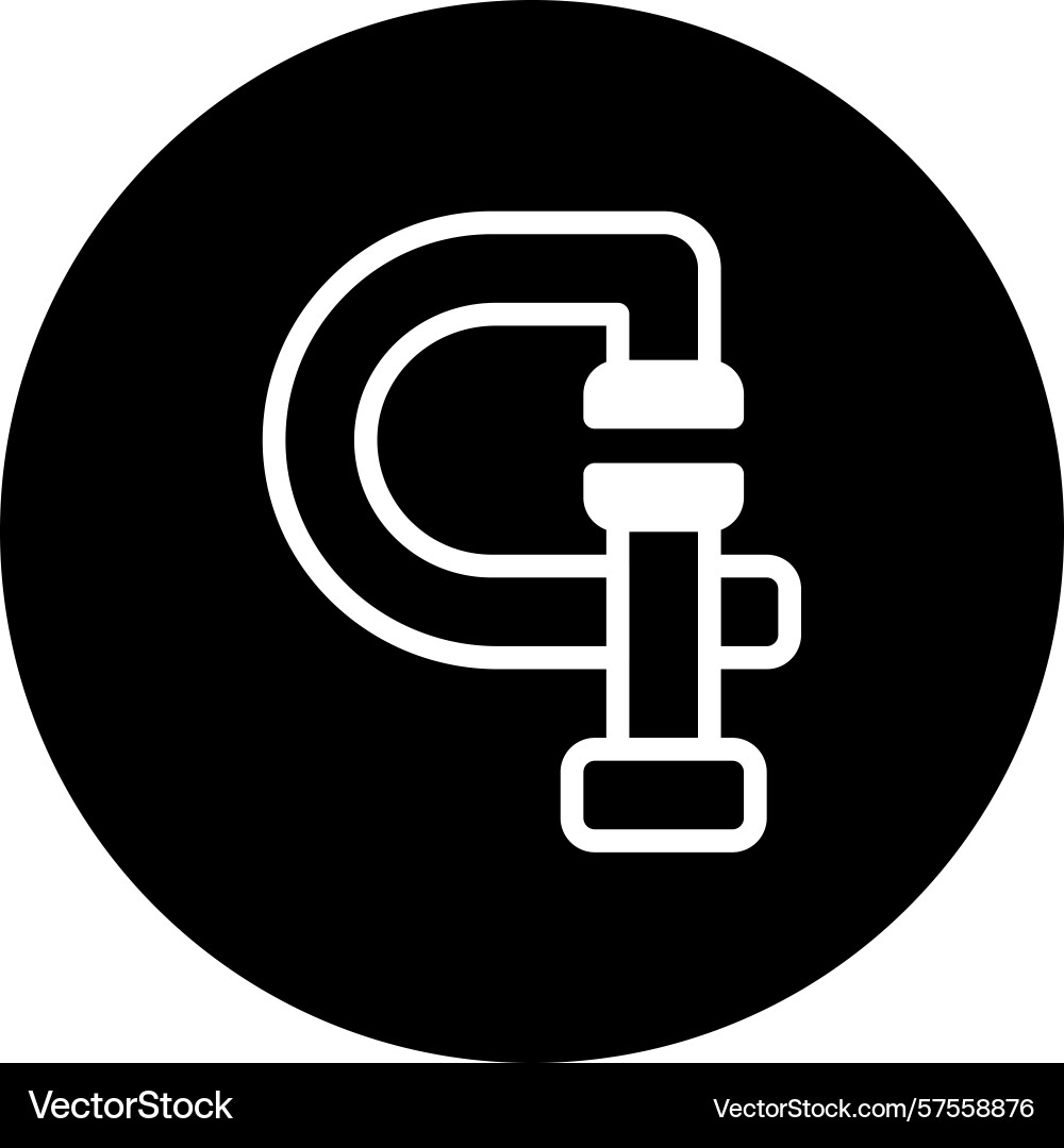 A c clamp tool representing precision engineering A c clamp tool representing precision engineering Vector Image