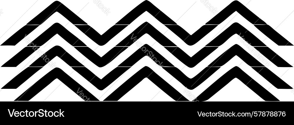 Bold zigzag pattern abstract geometric design vector image