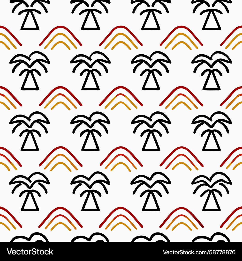 Palm Arches Pattern Vector Image