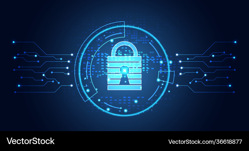 Abstrakte Technologie Cyber-Sicherheit Privatsphäre Abstrakte Technologie Cyber-Sicherheit Privatsphäre vektorbild