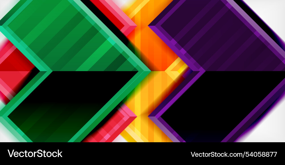 Arrow symbols created with 3d effects and line Vector Image