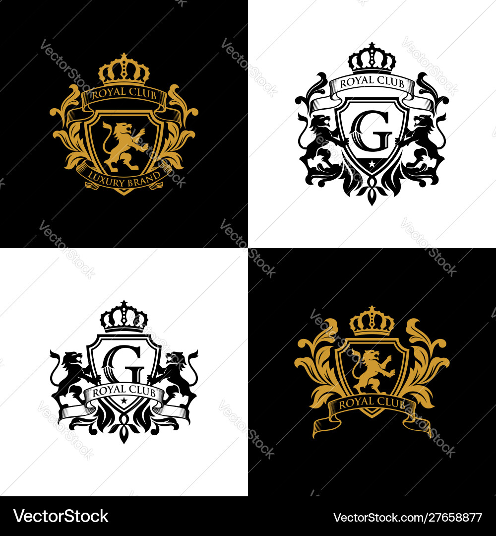 Luxury Monogram Logos Vector Image