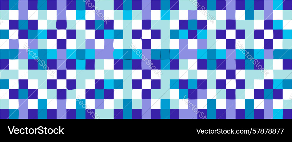 Pixelated geometric grid abstract mosaic pattern Vector Image