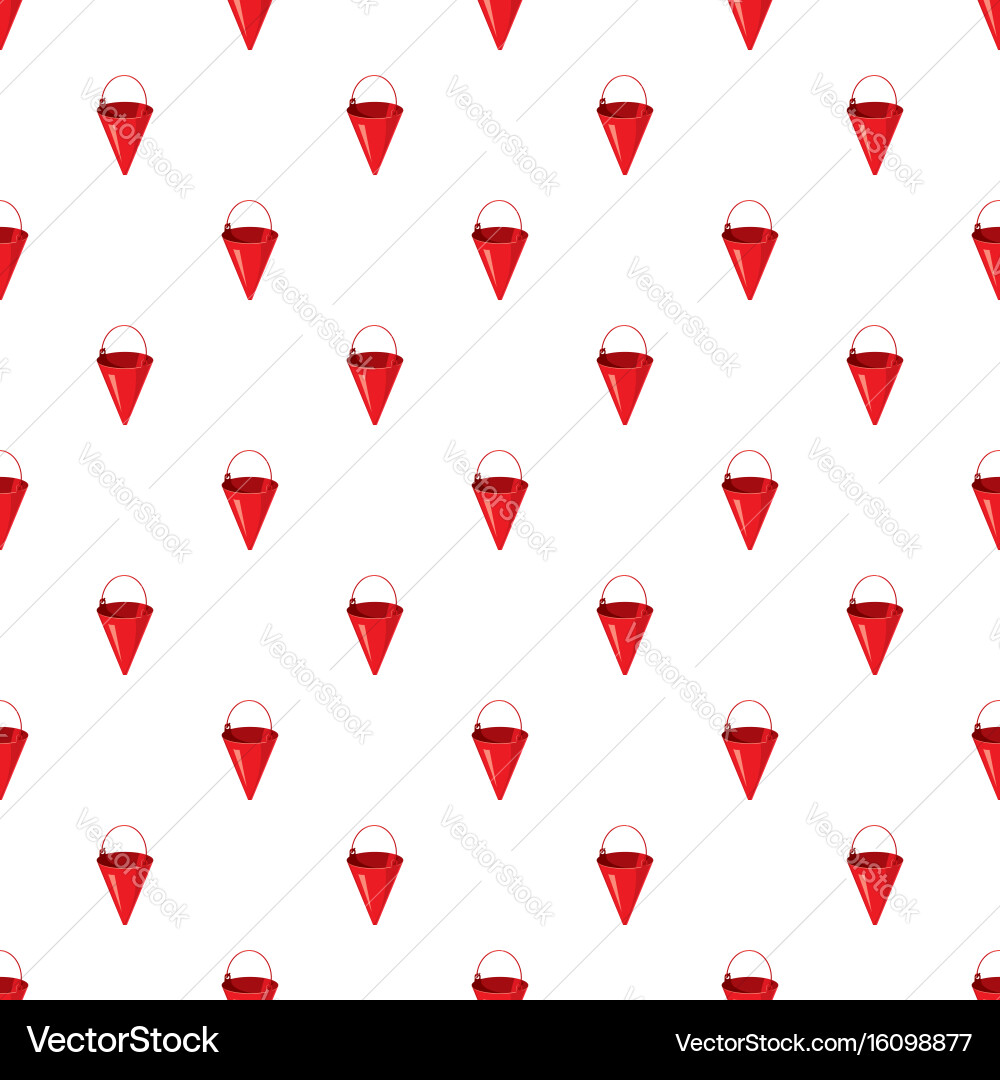 Red fire bucket pattern Vector Image