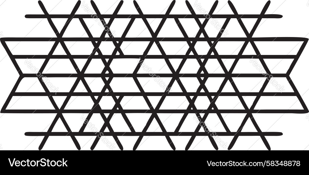 Complex Hexagonal Grid Vector Image