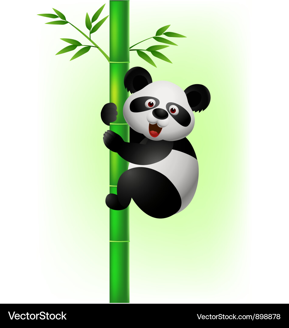Cute Panda Print Vector Image