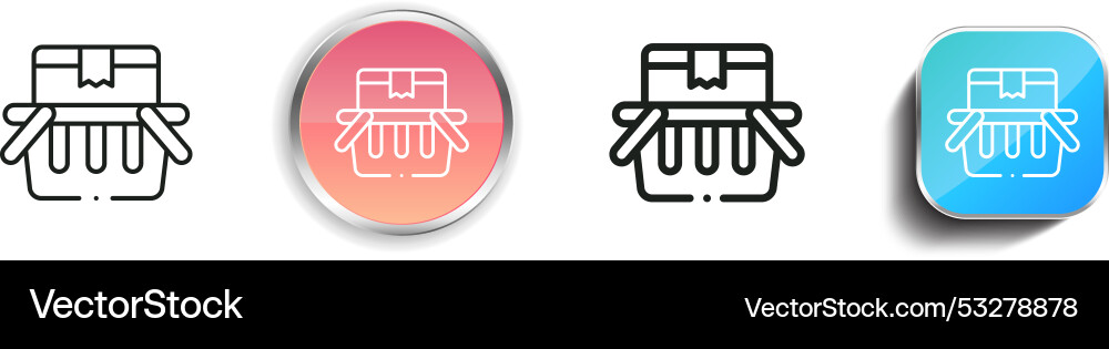 Delivery icon thin linear regular and button vector image
