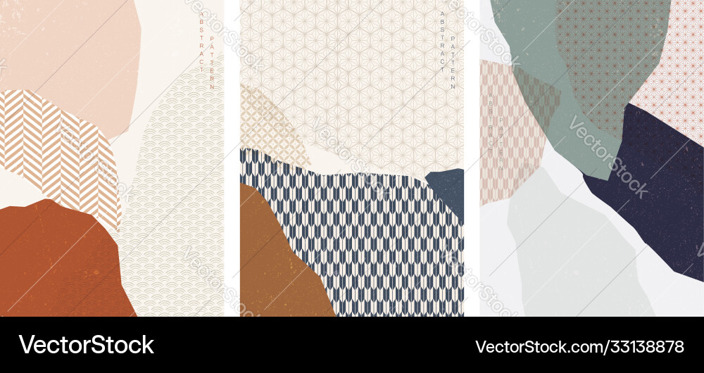Geometric background with japanese pattern Vector Image