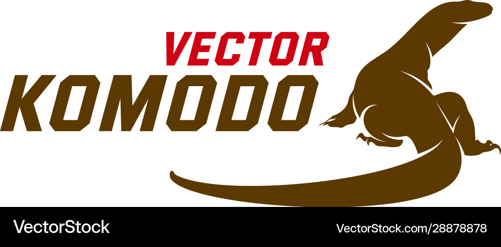 Komodo Drachen Logo Design Vorlage Grafik Tier Komodo Drachen Logo Design Vorlage Grafik Tier vektorbild